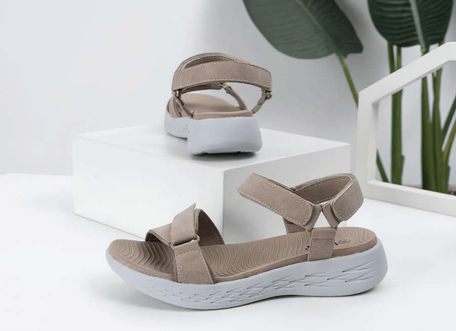 Soft Sole Wedge Open Sandals for Women with breathable mesh, 0-3cm platform, and rubber outsole. Perfect for active wear. SF0323